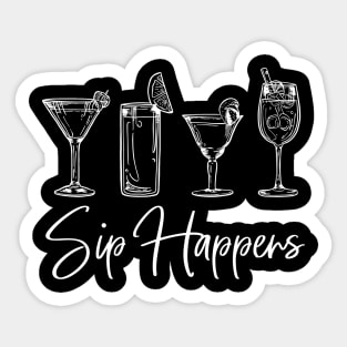 'Sip Happens Wine Glasses' Awesome Wine Lover Gift Sticker